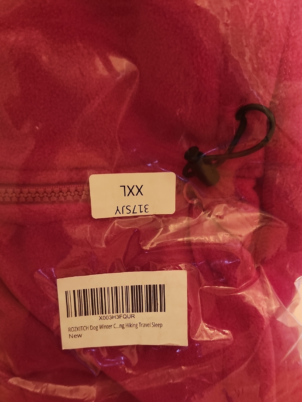 🔥Pink Dog Winter Coat Full Zip Sleeper - New In Plastic- XXL